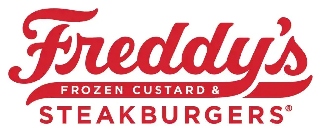 Freddy's Red Primary Script Outlined Logo