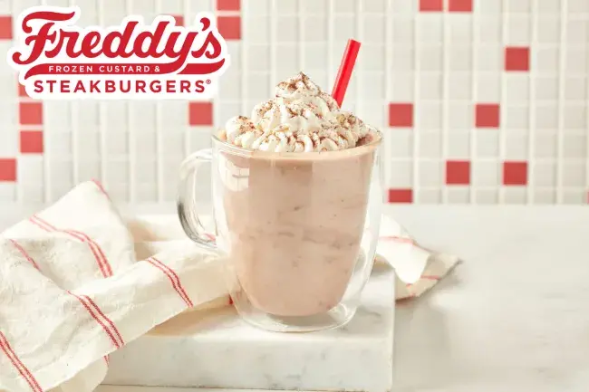 Freddy's Frozen Hot Chocolate Shake made with Ghirardelli