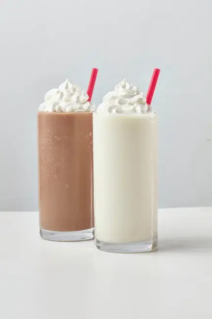 Freddy's Chocolate and Vanilla Shakes
