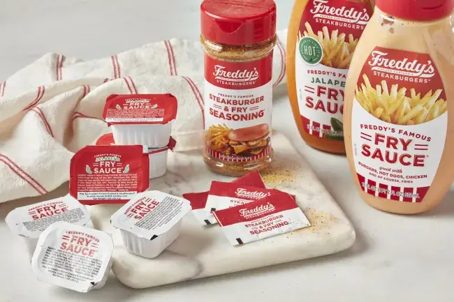 Freddy's Famous Fry Sauce, Jalapeño Fry Sauce, and Steakburger &amp; Fry Seasoning