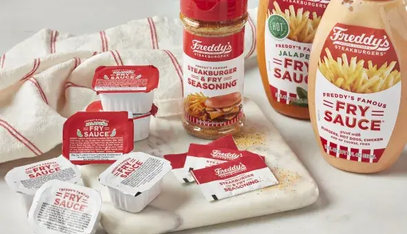 Freddy's Famous Fry Sauce, Jalapeño Fry Sauce, and Steakburger &amp; Fry Seasoning