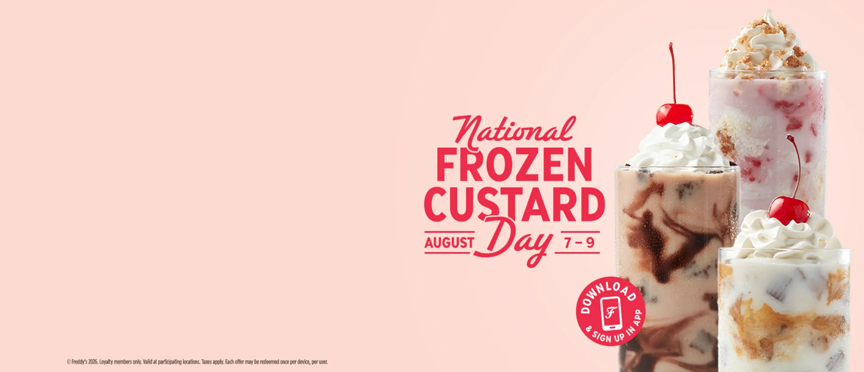 National Frozen Custard Day August 7-9