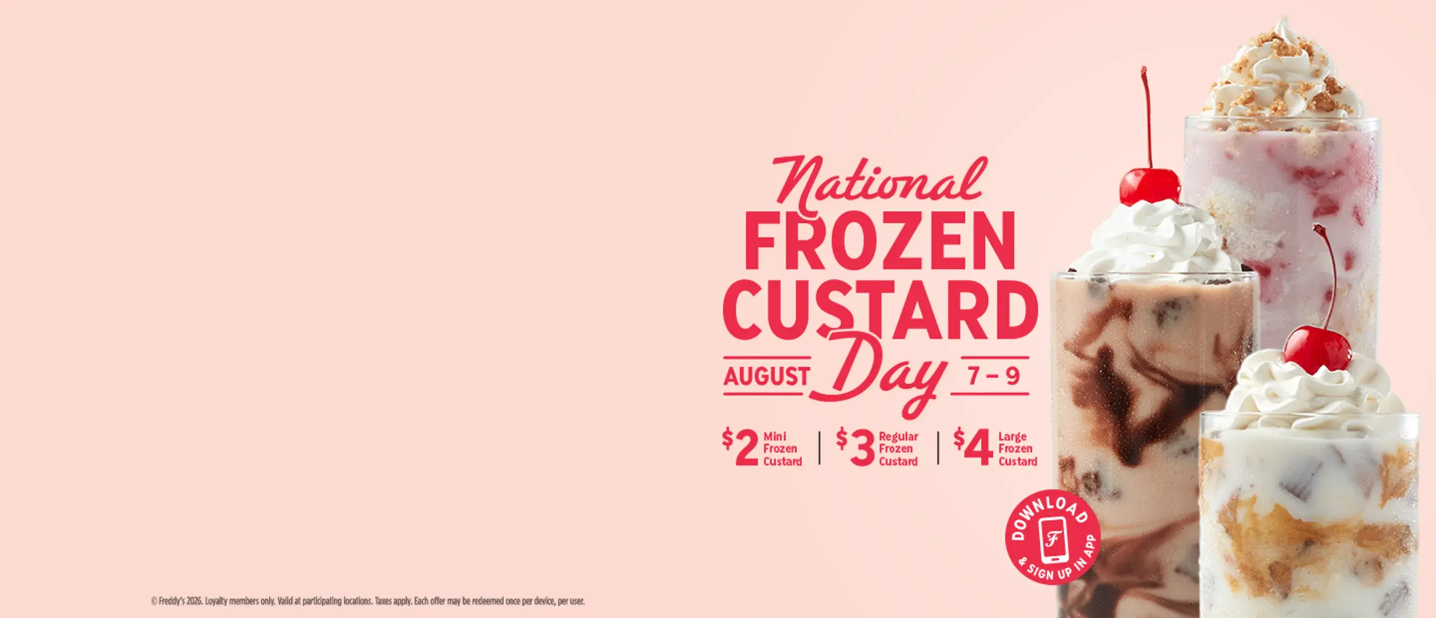 National Frozen Custard Day August 7-9