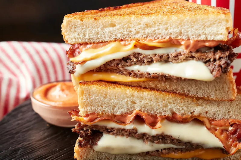 Freddy's grilled cheese steakburger