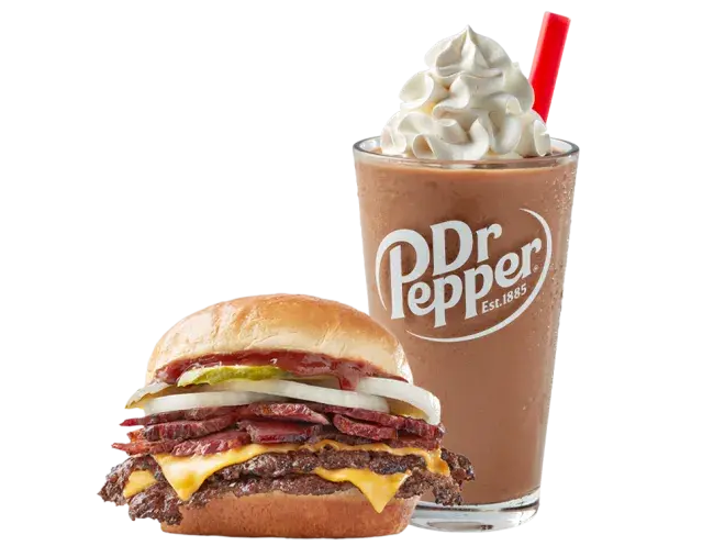 BBQ Brisket Steakburger & Dr. Pepper Frost